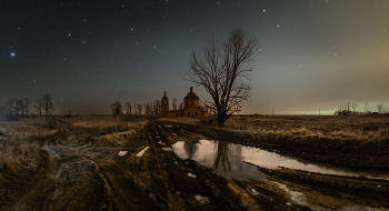 Покровская церковь, с.Потёмкино / Ночной пейзаж