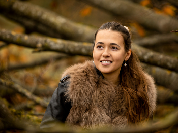 Леди-осень / Фотосессия в городском сквере.