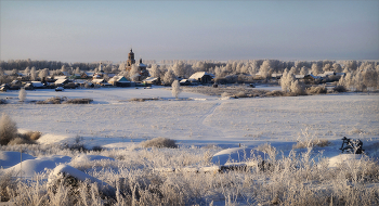 В декабре / Зимний вид на село Заречное (ист. Ямская слобода).