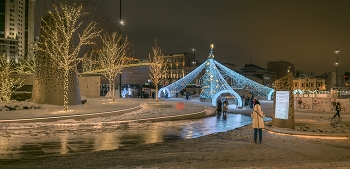 Возле ТЦ Павелецкая Плаза / Москва, панорама