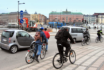 Велосипедисты по улицам Стокгольма / Велосипедисты по улицам Стокгольма