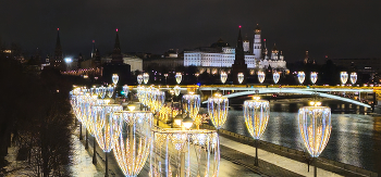 Новогодний ночной Кремль / Москва новогодняя