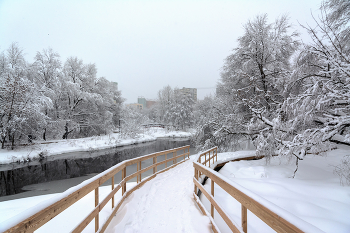 зима на Яузе / зима, парк Яуза, Москва