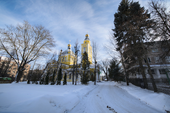 Петропавловский собор, Клинцы / Собор в зимний морозный день