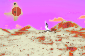 Чужое солнце / оммаж - 
ассоциация на абстрактную работу