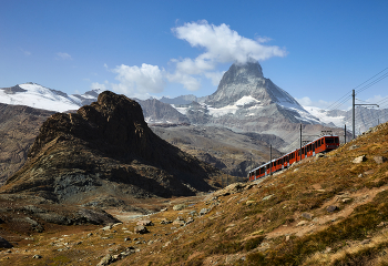Gornergratbahn / Старейшая электрифицированная горная железная дорога Швейцарии