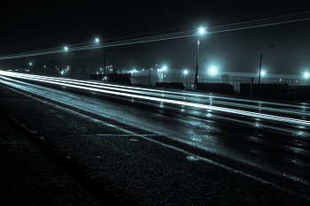 ночная трасса / ночная фотография