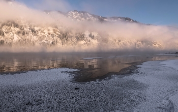 Морозный Енисей / Морозный туман над рекой