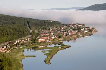 Село Овсянка / Овсянка в тумане