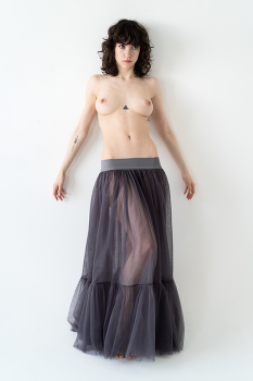 Art nude / young beautiful woman posing nude in the studio