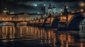Ночная Прага / Чехия