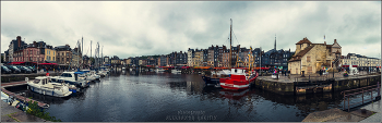 Онфлёр. Панорама. / Honfleur (Онфлёр) — этот живописный портовый городок (8 тыс. жителей) в Нормандии (департамент Кальвадос) запечатлен на множестве полотен художников-импрессионистов.