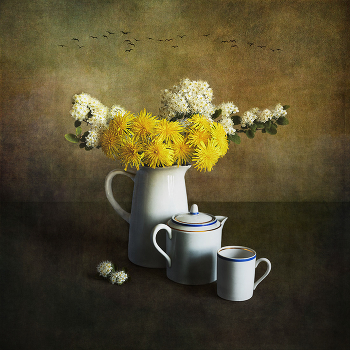 газонные цвкты / натюрморт