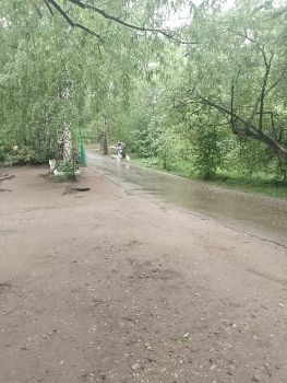 Харитоновский сад в дождь. / ***