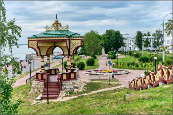 Петровский парк и беседка Грина. / Архангельск. Июль.