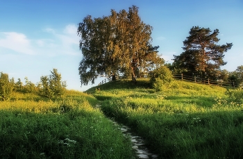 Тропами Поленова. / Вечерний пейзаж из деревни Бёхово.