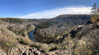 Там за поворотом / осень , река