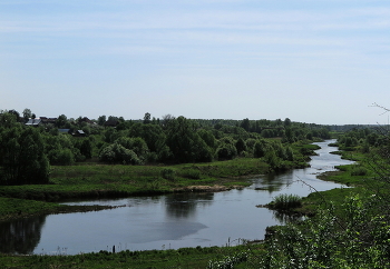 У реки / Подъезжая к Дунилово Ивановской области. 2021 год. 
Riverside at Dunilovo.
Landscapes. Dunilovo, Ivanovo region