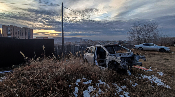 На сумрачной окраине / Город, сумерки, Забайкалье