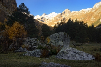 Утро в горах Кавказа / Осень в Узунколе