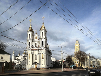 Ноябрь в Витебске / Собор, церковь и ратуша