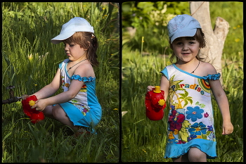 Давай помогу / Из детских серий 


You need suport!
The girl said she was willing to help parents in the garden