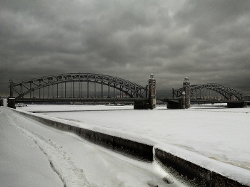 Мост Петра Великого / ныне Большеохтинский