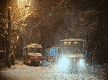 Снегопад / Снегопад в городе