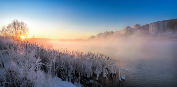 Город в тумане / Уральская природа