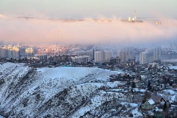 &nbsp; / Красноярск. Красный гребень. Зимний рассвет.