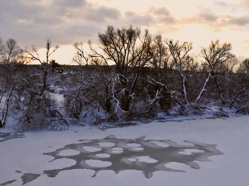 Зимний вечер на Оке / Зимний вечер на Оке