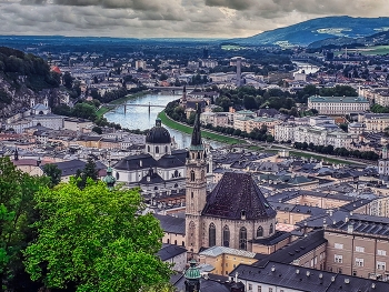  / Salzburg - vista general des de la fortalesa de Hohensalzburg - Àustria