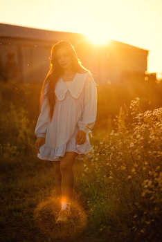 В летнем платье / модель Ангелина Табакова