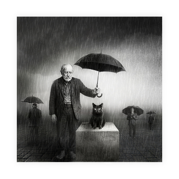 прогулка под дождём / digital art