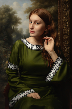 интерпретация / фотография сделана в фотостудии 
, Обработка Дины Агеевой ,фотомодель Ольга
При обработке фотографии было принято решение поменять фон