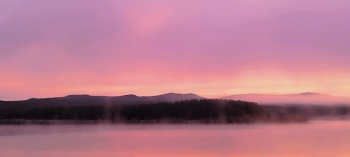 рассвет над рекой / испарение