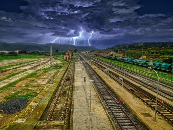  / Móra la Nova - estació i tempesta - Ribera d'Ebre