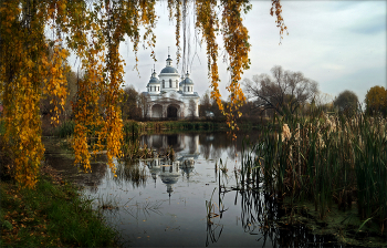 У пруда / В селе Новый Усад. Осень. Октябрь.