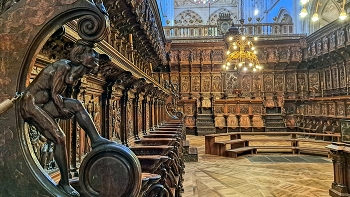 &nbsp; / Burgos - interior Catedral (sillería del coro) - Castella i Lleò