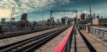 Мосты. / Москва, Бережковский автомобильный и Краснолужский железнодорожный мосты.