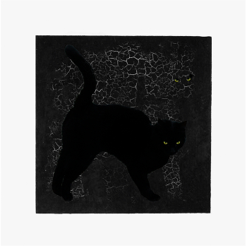 Чёрный квадрат, Чёрный кот и  леопард. / оммаж с картиной художника Малевича ЧЁРНЫЙ КВАДРАТ