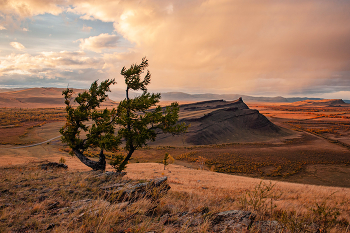 &quot;В торжественный закат и на заре туманной Несказанной красой любуюсь я твоей...&quot; / Волшебный час заката. Осень в Хакасии