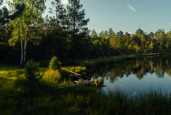 На озере Бездонное / Боровской сельсовет, Дзержинский район, Минская область, Беларусь.