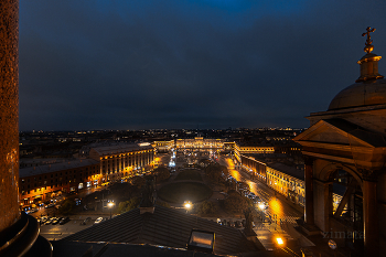 вечерний Питер / вид со смотровой площадки Исаакиевского собора