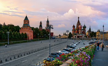 Москва / Вид на храм Василя Блаженого, Красную площадь,