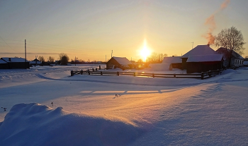 Зимний вечер / Сибирь, зима, вечер