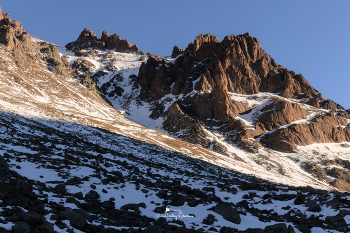 Каменный страж... / По дороге на плотину Мынжылкы
Алматинские горы