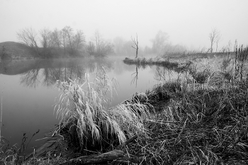 Омут. / Озеро Омут в апреле.