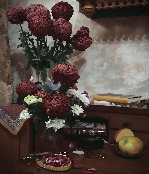 Игра с шариками / Сп.эфф. &quot;Живопись маслом&quot; - эксперимент. Букет-медвежонок как медвежатник вскрыл мои планы, оказалось трудно оторваться :))