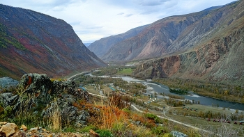 Алтай. Долина реки Чулышман. / Алтай. Осень.Долина реки Чулышман.
